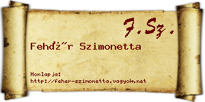 Fehér Szimonetta névjegykártya
