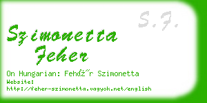 szimonetta feher business card
